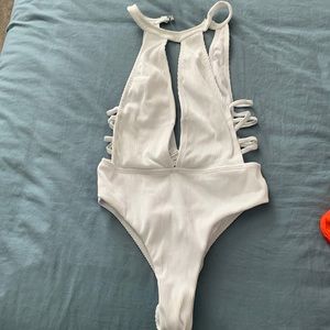 White one piece swimsuit